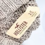 Hollister Logo H Varsity Gray Open Front Distressed Knit Cardigan Sweater Y2K Photo 5