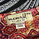 Y2K Multicolor Embellished Paisley Going Out Top. Sz S Burnout Hippie Boho Retro Orange Photo 9