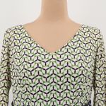 Vintage 70s Mary Martin Florida Geometric Maxi Dress Womens Mod Op Art Size 14 Green Photo 9