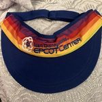 Disney Vintage Walt World EPCOT CENTER Visor Cap Hat Rainbow 80s Retro Parks Photo 0