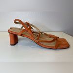 Frame  New Women’s Le Braxton Strappy Sandal‎ In Orange Sandals Size 9 Photo 3