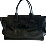 Coach Swagger Turnlock 2-Way Tote Shoulder Bag – Black Pebbled Leather Photo 7