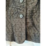 Coldwater Creek ‎ Textured Brown Blazer Jacket Women's S Mock Neck Button Front Photo 1