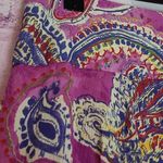 Ralph Lauren LAUREN  PAISLEY PURPLE TIE DYE HANDKERCHIEF HEM LINED SKIRT M PETITE Photo 2