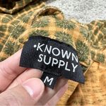 Known Supply Women’s Organic Cotton Cadence Overall Retro in Apricot Plaid M Yellow Size M Photo 10