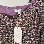 NWT Ivy City XL Olivia Smocked Puff Sleeve Mid Ruffle Dress in Floral Purple Photo 1