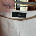 Talbots WINDSOR LINEN WIDE-LEG PANTS - CURVY FIT - LINED IVORY SIZE 18W Photo 5