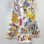 Farm Rio NWOT  Floral Ruffles Greek Garden Off-White Mini Dress Size M Photo 11