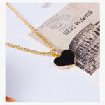 Gold Necklace for Women, 14K Gold Plated Cubic Zirconia Heart Necklace | Cute Dainty Love Pendant Necklaces for Women Dainty Gold Necklace Gifts for Her stainless steel Photo 3