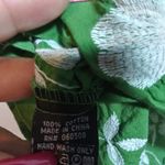 Angie  Green Floral Embroidered Babydoll Tank Top Natural Size Small Photo 7