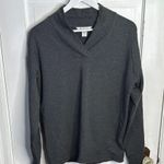 Athleta Clarity V-neck Comfort Cozy Gray Long-sleeve Sweatshirt W1484 Sz S Photo 1