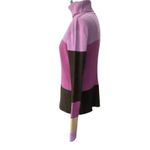 The Limited  purple & brown stripe Y2K Turtleneck Cotton Sweater Size large Photo 3