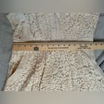 Free People  Lace V-neck Mini Back Cut Out Pleats Short Cream Dress Medium Photo 4