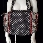 Vera Bradley Black, Gray, & Red Duffle Bag Photo 1