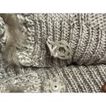 Roz & Ali  Faux Fur Trimmed Cardigan Sweater Jacket Sz L Large I0216 Photo 4