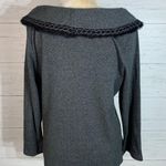 Rafaella gray boat neck womens ribbed top size L Photo 3