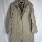 Gallery Tan Full Zip Trench Coat Size Petite Small Photo 11