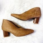 Antelope Brown Textured Handwoven Pumps Size 39 / 8.5–9 Leather Lined Heels Photo 1