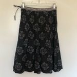 Max Mara Weekend  Skirt Pleated A-Line Floral Black Grey 2 Photo 3