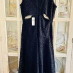 Anthropologie  Embroidered Lace Cutout Maxi Dress Size 10 Black NWT $270 Photo 2