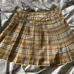 Forever 21  khaki plaid pleated mini skirt  Photo 0