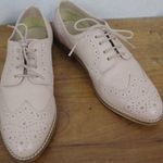 ASOS Ladies' Pink Leather Wingtip Brogue Lace Up Shoes 4UK Photo 0