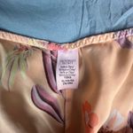 Victorias Secret Satin Floral Lace Trim Pajama Sleep Cheeky Shorts Peach XL Orange Photo 4