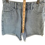 Distressed High Rise Denim Shorts M Raw Hem Light Wash Jean‎ Cutoff Casual Boho Blue Size M Photo 4