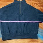 Varley  Miller Half Zip-Up Sweatshirt Medium Marl black gray Fold over collar Photo 14