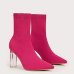 SheIn CUCCOO COLLECTION by ‎ ankle boots size 40 usa pink clear heel Photo 5