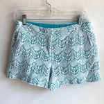 Loft Lace High Waist Turquoise White Shorts Photo 0