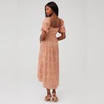 MINKPINK  Floral High Low Puff Sleeve Square Neck Dress 100% Cotton Size Medium Photo 2