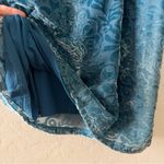 Black Swan  Blue Floral Velvet Mini Dress Photo 3