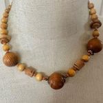 Brown and tan cork beaded necklace Photo 0