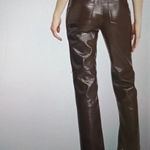Wilfred faux leather brown pants party sexy new year Christian party size 0 Photo 3