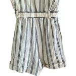 ZARA Women’s Striped Rustic Short Sleeve Romper Photo 8