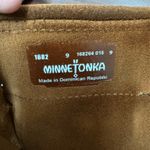 Minnetonka Two Layer Fringe Calf High Suede Leather Moccasin Boots Size 9 Photo 5