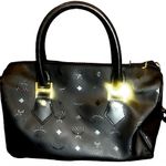 MCM VINTAGE Black Visetos Boston Top Handle Hand Bag MADE IN GERMANY Photo 2