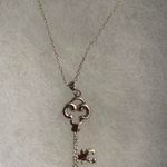 Sterling Silver 925 Heart Key Necklace Photo 1
