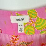 Aerie NWT  Floral Cropped Swing Tank Top Metallic Pink Size Medium M NEW Photo 5