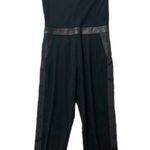 Rag and Bone  Women’s Size 6 Black Lambskin Trimmed Waist Tuxedo Open Back Jumpsuit Photo 1