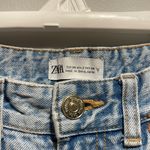 ZARA  Light Blue Distressed Wide Leg Jeans Photo 2