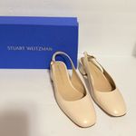 Stuart Weitzman  Tia 75 Slingback Pumps Liquid Metallic Nude Photo 1