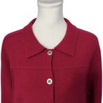 Chico's Chico’s 3 100% Wool Jacket Blazer Size XL Button Red Collared Long Sleeved Photo 1