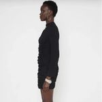 ZARA NWT   RHINESTONE DRESS WITH DRAPED NECKLINE BLACK MEDIUM Photo 5