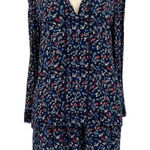 Comptoir Des Cottoniers Blue Floral Skirt Set Skirt and Blouse Size Large Photo 0