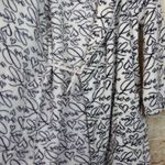 Victoria's Secret Victoria’s Secret Robe XS/S White Black Love Script Fleece Belted Shawl Collar Photo 10