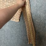 Free People  Beach Woman Size XS Tan‎ Eyelet Long Sleeve Crop Photo 1