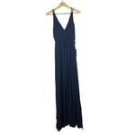 Lulus  Lost In Paradise Navy Blue Strappy Maxi Formal Dress S Photo 2