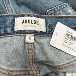 AGOLDE  Riley Crop High Rise Straight Jeans Chewed Hem Haven Blue 32 Photo 7